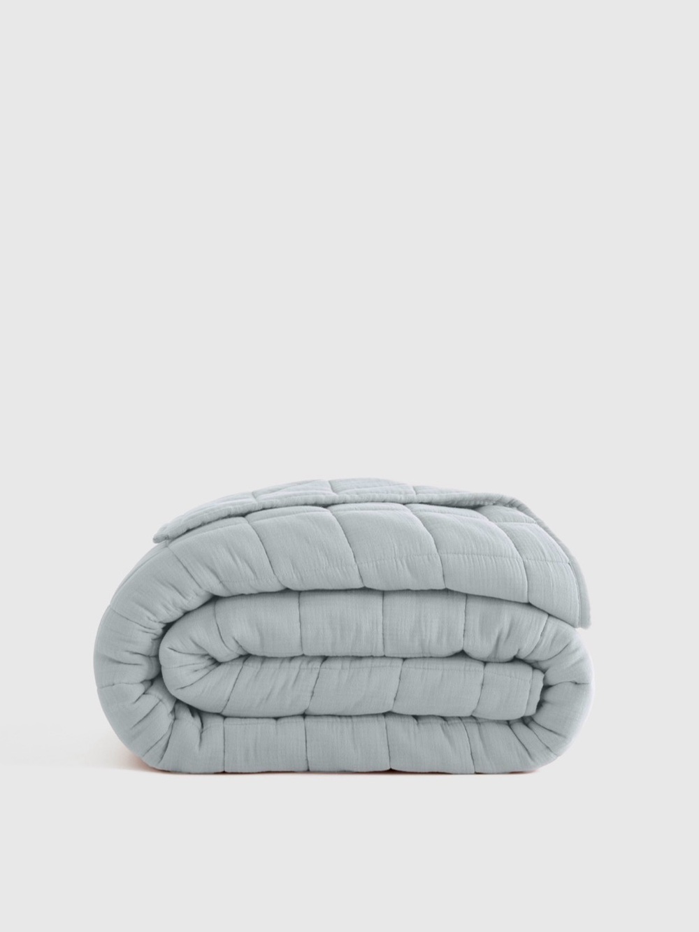 Quince Organic Airy Gauze Box Quilt, King/Cal King, Mist